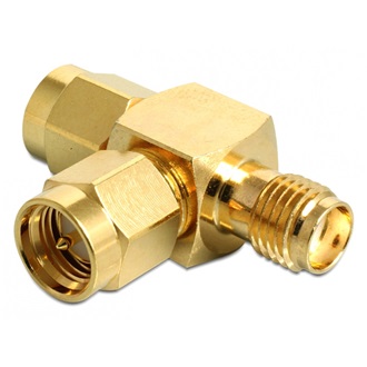 Delock SMA T csatlakozó plug/plug/jack