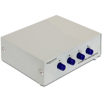 Delock 4 portos serial RS-232 switch manuális