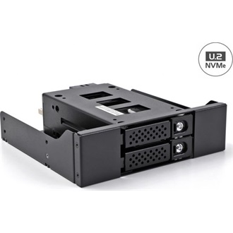 Delock Slim Mobil Rack 2 x 2.5  U.2 NVMe SSD-hez 5.25  kerettel