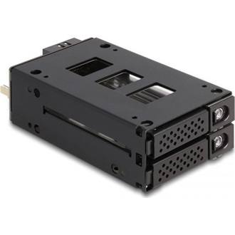 Delock Slim Mobil Rack 2 x 2.5  U.2 NVMe SSD-hez 5.25  kerettel