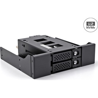Delock Slim Mobil Rack 2 x 2.5  U.2 NVMe SSD-hez 5.25  kerettel
