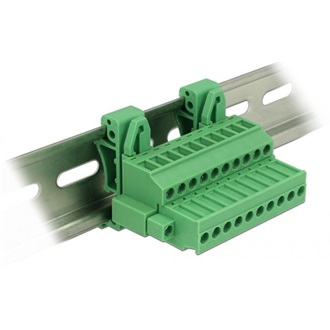 Delock Sorkapocs blokk készlet DIN sínhez 10 tűs csavarzárral