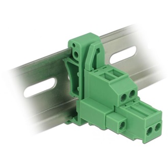 Delock Sorkapocs blokk készlet DIN sínhez 2 tűs csavarzárral