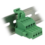 Delock Sorkapocs blokk készlet DIN sínhez 4 tűs csavarzárral