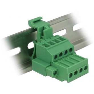 Delock Sorkapocs blokk készlet DIN sínhez 4 tűs csavarzárral