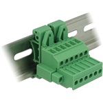 Delock Sorkapocs blokk készlet DIN sínhez 6 tűs csavarzárral