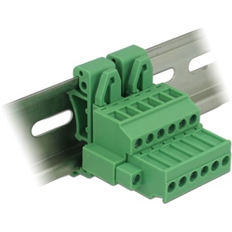 Delock Sorkapocs blokk készlet DIN sínhez 6 tűs csavarzárral