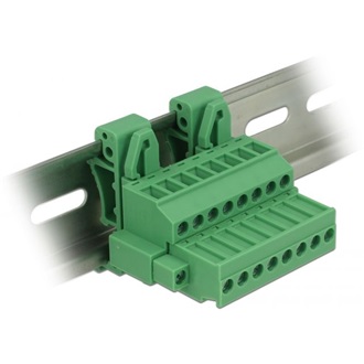 Delock Sorkapocs blokk készlet DIN sínhez 8 tűs csavarzárral