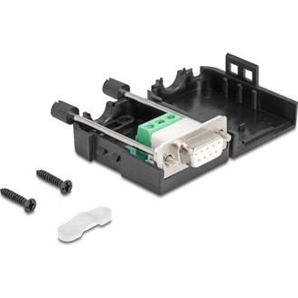 Delock Soros D-Sub 9 tűs anya - 3 tűs sorkapocs RS-232/RS-485/CANBUS házzal