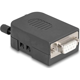 Delock Soros D-Sub 9 tűs anya - 3 tűs sorkapocs RS-232/RS-485/CANBUS házzal