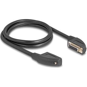 Delock Soros kábel D-Sub 15 anya, csavarokkal 90 -ban jobbra hajlított - D-Sub 15 anya, csavarokkal 90 -ban jobbra hajlí