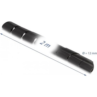 Delock Spirál flexibilis tömlő 2 m x 12 mm fekete