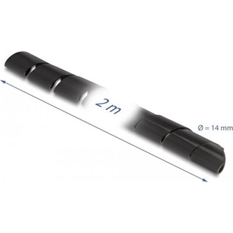 Delock Spirál flexibilis tömlő 2 m x 14 mm fekete
