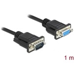 Delock Serial RS-232 DB9 -> Serial RS-232 DB9 M/F adatkábel 1m fekete