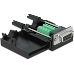 Delock D-Sub 9pin -> Terminal block 10pin F/F adapter fekete házzal