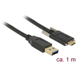 Delock USB-A 3.2 Gen2 -> USB-C 3.2 Gen2 M/M adatkábel 1m fekete