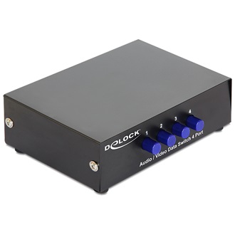 Delock 4-portos video switch fekete RCA