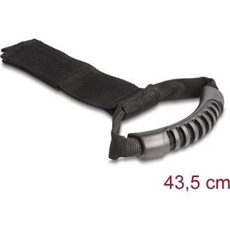 Delock Szállító pánt tépőzáras rögzítővel Hx 435 x Sz 50 mm fekete 2 db.