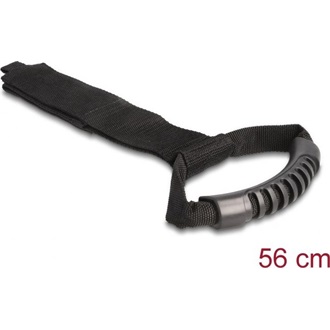 Delock Szállító pánt tépőzáras rögzítővel Hx 560 x Sz 50 mm fekete 2 db.