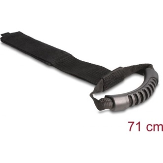 Delock Szállító pánt tépőzáras rögzítővel Hx 710 x Sz 50 mm fekete 2 db.