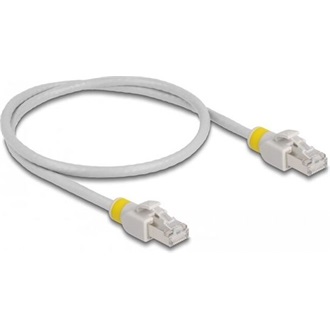 Delock RJ45 CAT6A S/FTP -> RJ45 CAT6A S/FTP M/M adatkábel 0.5m szürke színes jelólővel