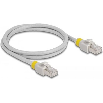 Delock RJ45 CAT6A S/FTP -> RJ45 CAT6A S/FTP M/M adatkábel 1m szürke színes jelólővel