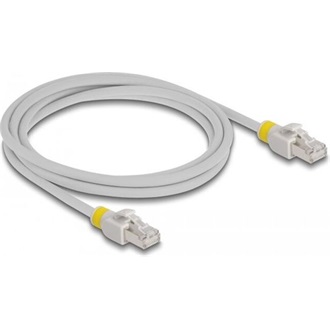 Delock RJ45 CAT6A S/FTP -> RJ45 CAT6A S/FTP M/M adatkábel 2m szürke színes jelólővel