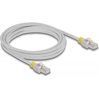 Delock RJ45 CAT6A S/FTP -> RJ45 CAT6A S/FTP M/M adatkábel 3m szürke színes jelólővel