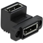 Delock Easy 45 DisplayPort 1.4 -> DisplayPort 1.4 F/F adapter fekete 90°