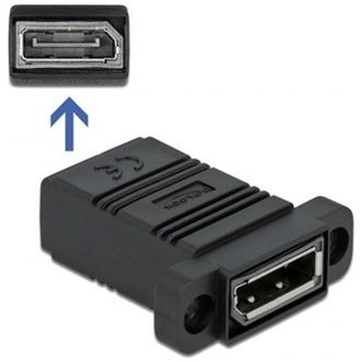Delock Easy 45 DisplayPort 1.4 -> DisplayPort 1.4 F/F adapter fekete