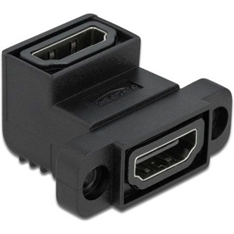 Delock HDMI 2.0 -> HDMI 2.0 F/F Easy 45 modul fekete 90°