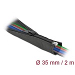 Delock Szőtt önzáródó karmantyú 2 m x 35 mm-es fekete