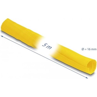 Delock Szőtt önzáródó karmantyú hőállóság egészen 5 m x 16 mm-es, sárga