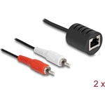 Delock Sztereo Audio bővítő RJ45 anya - 2 db. RCA apa Cat.5 akár 50 m 2 db-os szett