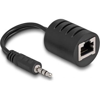 Delock Sztereo Audio bővítő RJ45 anya   3,5 mm-es sztereo jack apa Cat.5 akár 50 m 2 db-os szett