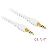 Delock Jack stereo 3,5mm (3pin) -> Jack stereo 3,5mm (3pin) M/M audio kábel 3m fehér