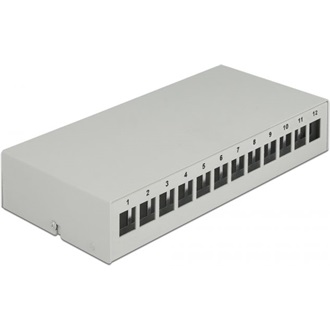 Delock Szürke 12 portos Keystone próbapanel