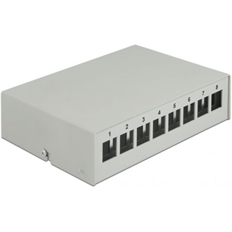 Delock Szürke 8 portos Keystone próbapanel