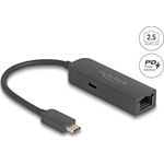 Delock Szürke USB Type-C  adapter tápellátó portos 2,5 Gigabit LAN-hez 100 watt