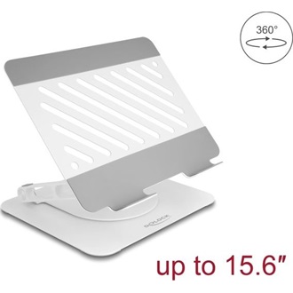 Delock Tablet és Laptop állványtartó állítható, alumínium - 360 -ban forgatható
