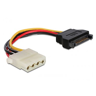 DELOCK SATA Power -> Molex Power 4pin M/F tápkábel 0.12m