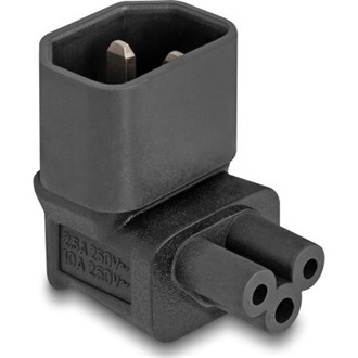 Delock Tápadapter IEC 60320 - C14 - C5, apa / anya, 2,5 A, 90 -ban hajlított