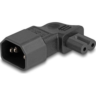 Delock Tápadapter IEC 60320 - C14 - C7, apa / anya, 2,5 A, 90 -ban hajlított