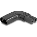 Delock Tápadapter IEC 60320 - C8 - C7, apa / anya, 2,5 A, 90 -ban balra / jobbra hajlított