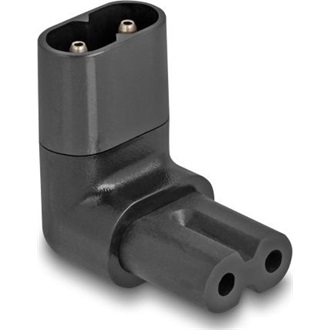 Delock Tápadapter IEC 60320 - C8 - C7, apa / anya, 2,5 A, 90 -ban hajlított