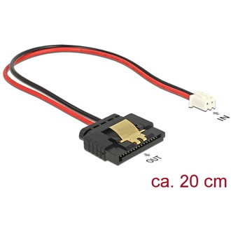 Delock Pinheader 2pin -> SATA Power 15pin F/F tápkábel 0.2m 5V