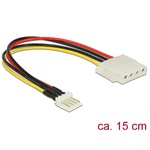 Delock Floppy Power -> Molex Power 4pin M/F tápkábel 0.15m