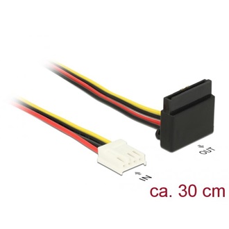 Delock Floppy Power -> SATA Power 15pin F/F tápkábel 0.3m