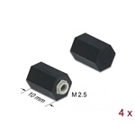 Delock Távtartó M2.5, hatszögletes, belső menetes, 10 mm fekete 4 db.