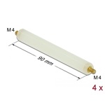Delock Távtartó M4 - M4, hatszögletű, külső menetes / külső menetes, 90 mm-es természetes színű, 4 d